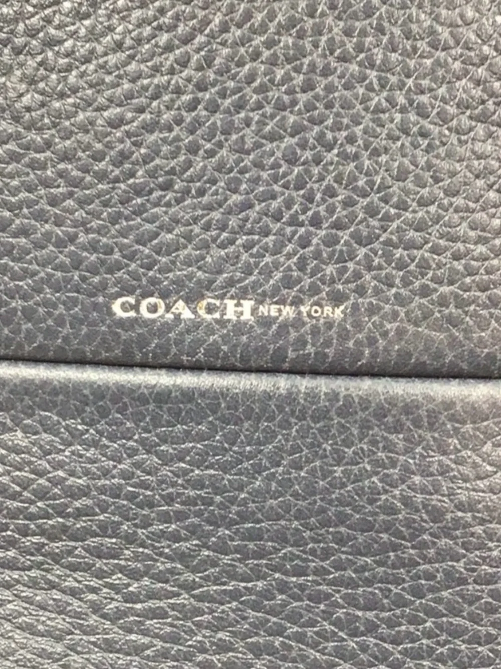 Coach Borough slate blue pebbled leather 28160